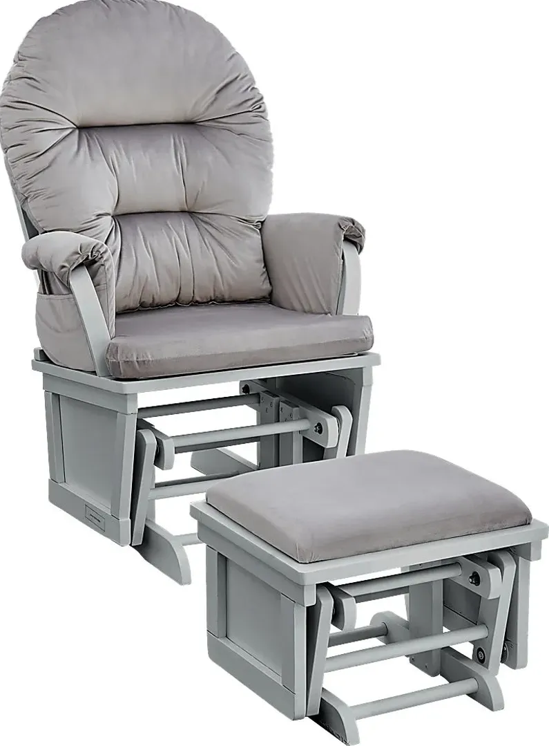 Baby Cache Faolan Light Gray Glider and Ottoman