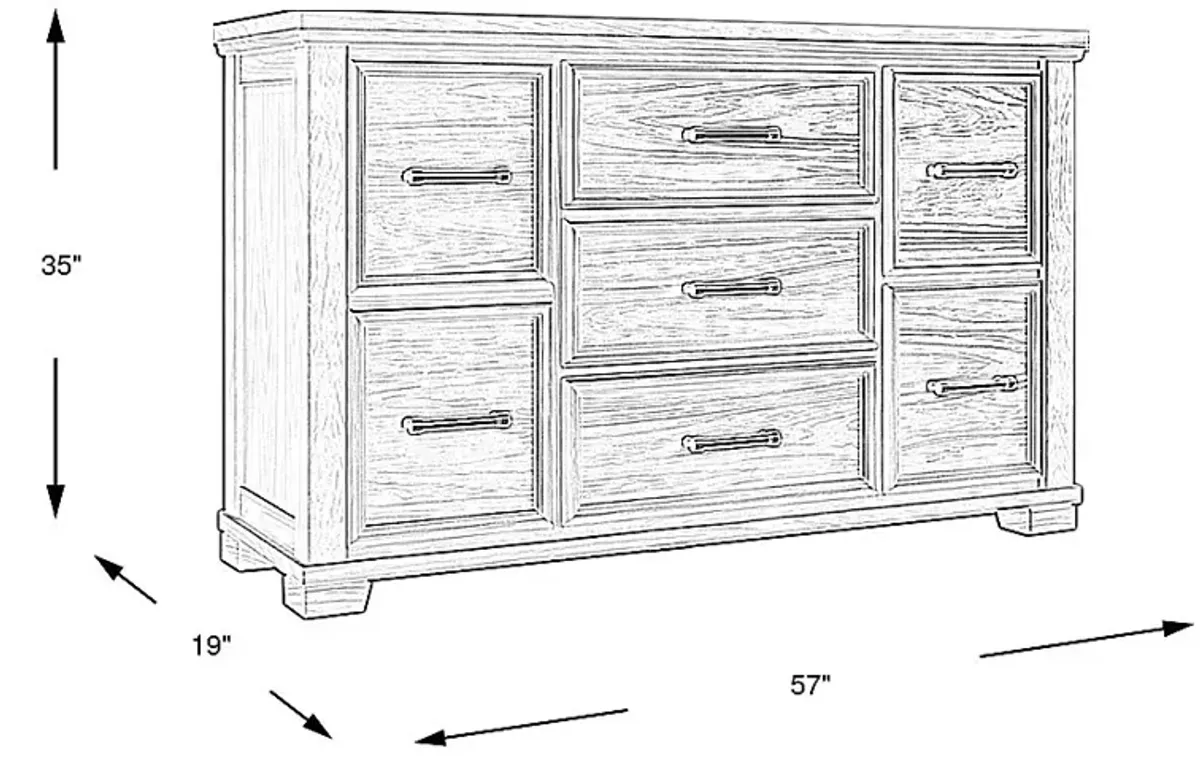 Kids Canyon Lake Ash Gray Dresser