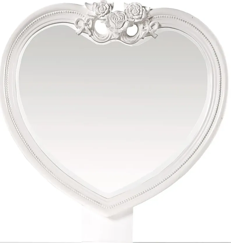 Disney Princess Fairytale White Heart Mirror