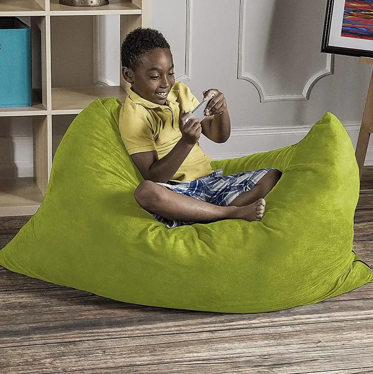 Kids Kiri Green Small Bean Bag Chair and Floor Pillow