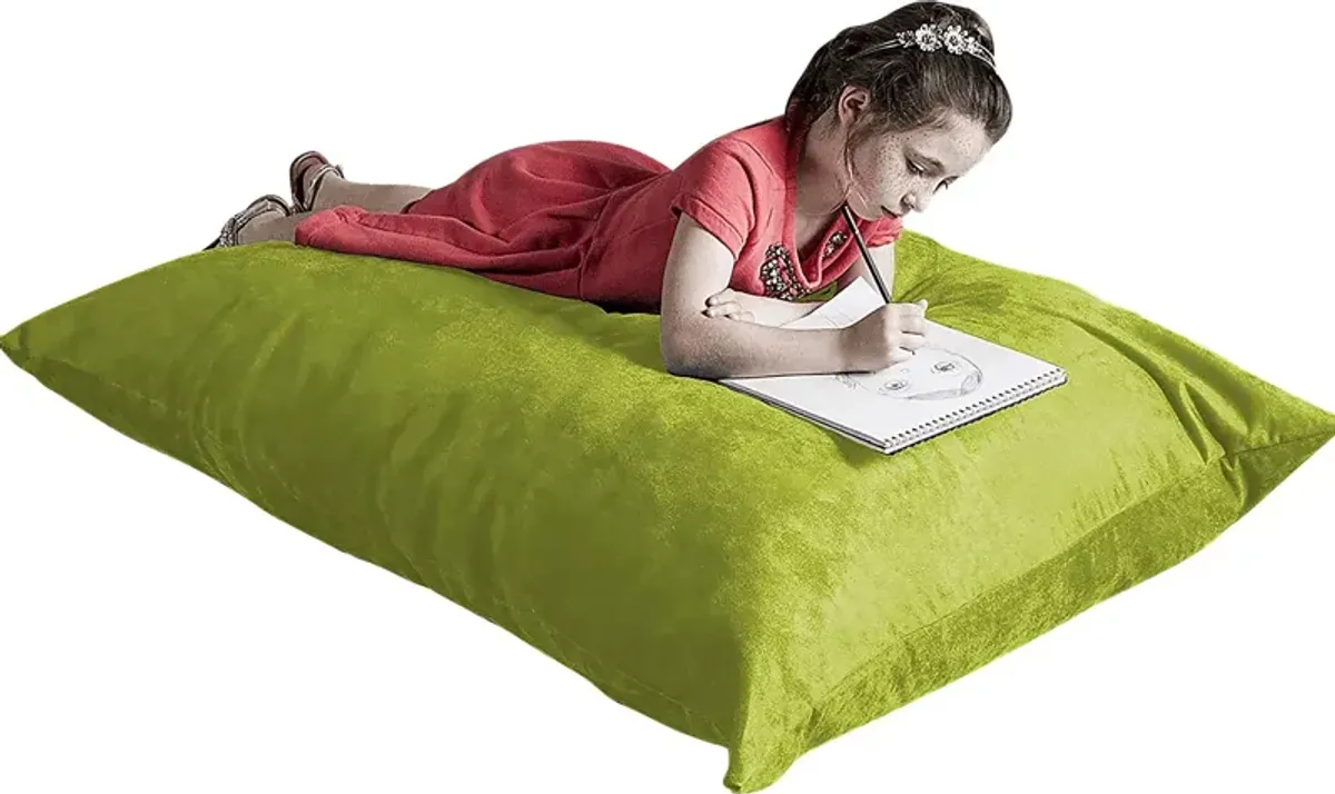 Kids Kiri Green Small Bean Bag Chair and Floor Pillow