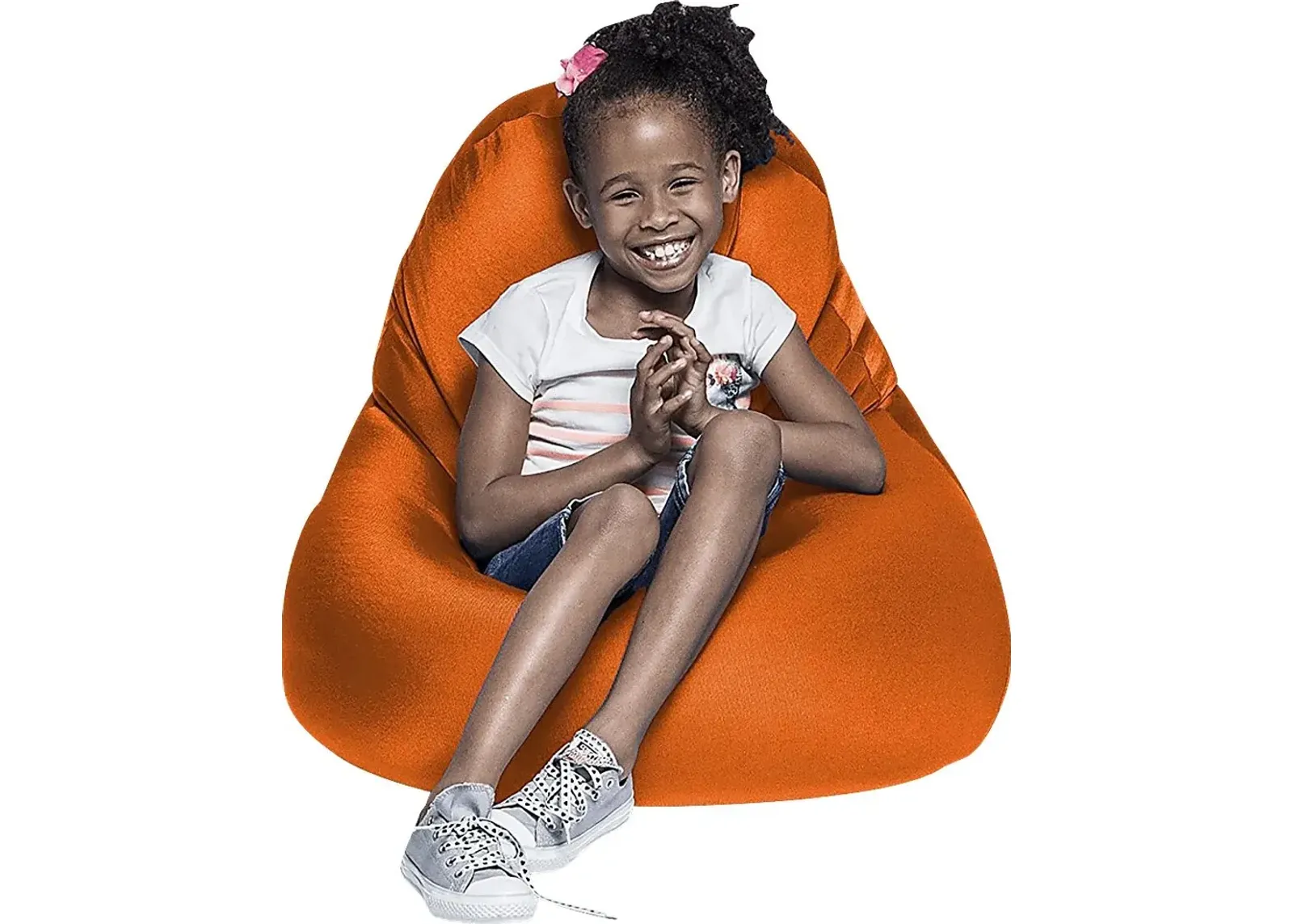 Kids Cloud Nest Small Orange Bean Bag Chair