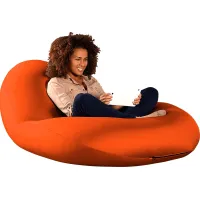 Kids Cloud Nest Large Orange Bean Bag Chair