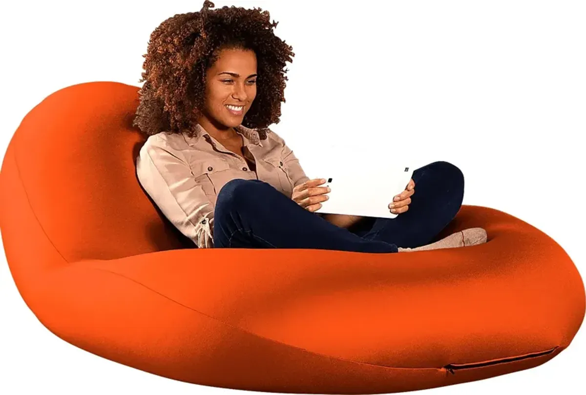 Kids Cloud Nest Large Orange Bean Bag Chair