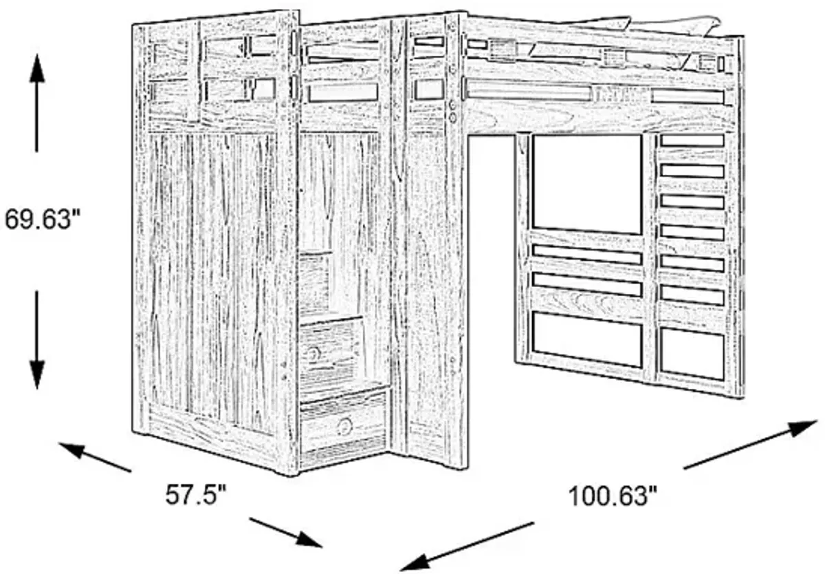 Kids Creekside 2.0 Charcoal Full Step Loft