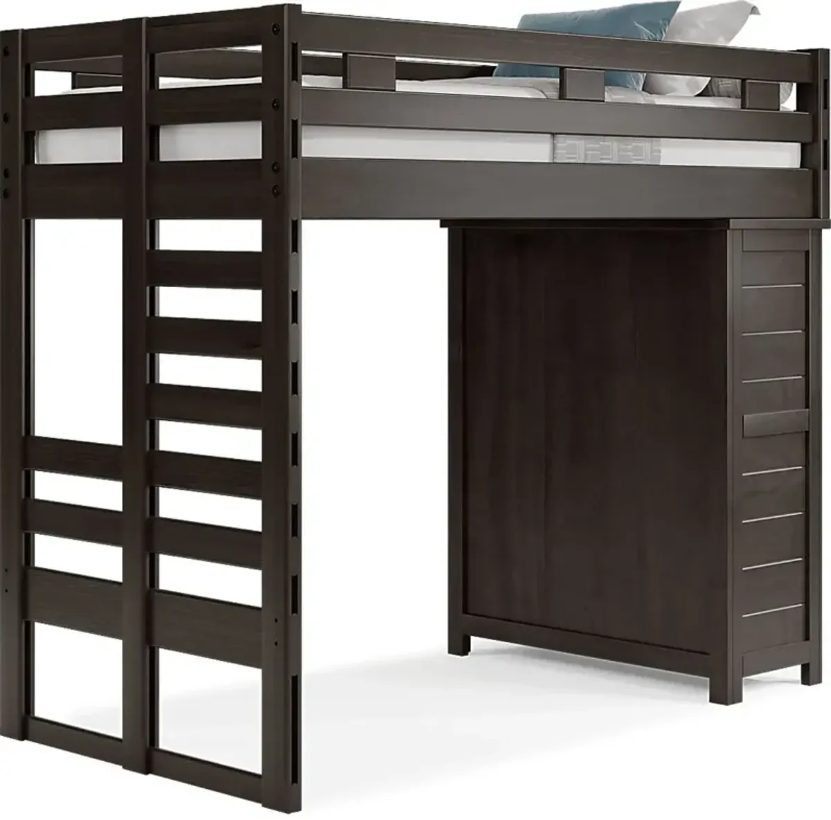 Kids Creekside 2.0 Charcoal Twin Loft with Chest