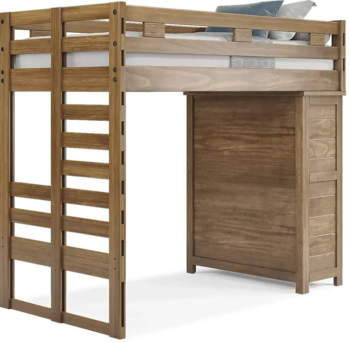 Kids Creekside 2.0 Chestnut Twin Loft with Chest