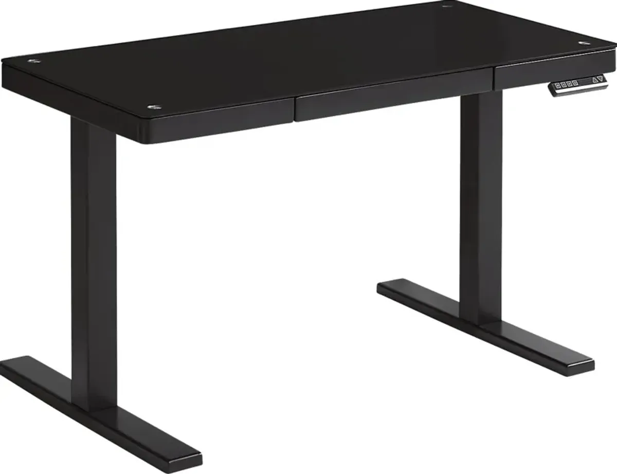 Exeter Place Black Adjustable Desk