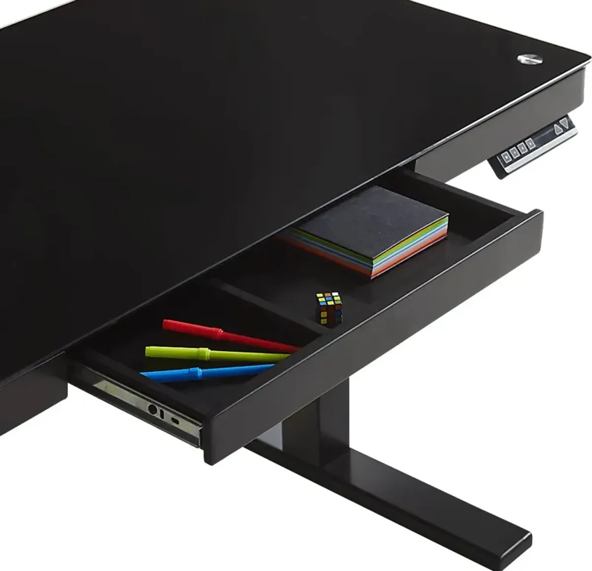 Exeter Place Black Adjustable Desk