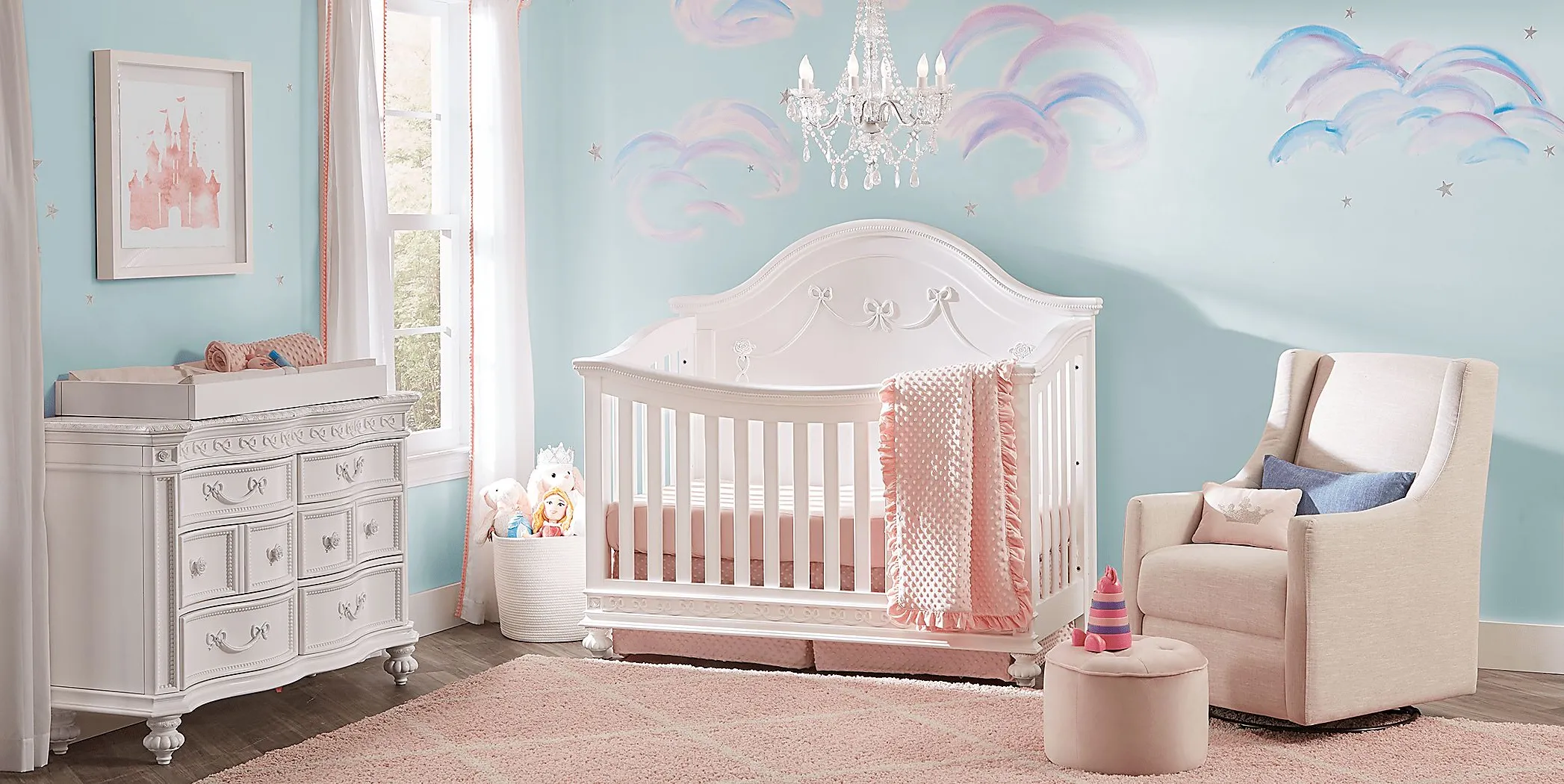Disney Princess Fairytale White 4 Pc Nursery