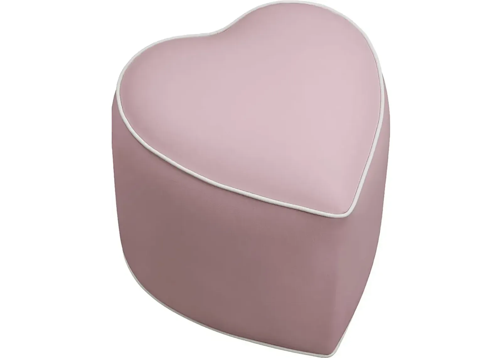 Kids Heartthrob Pink Heart Ottoman