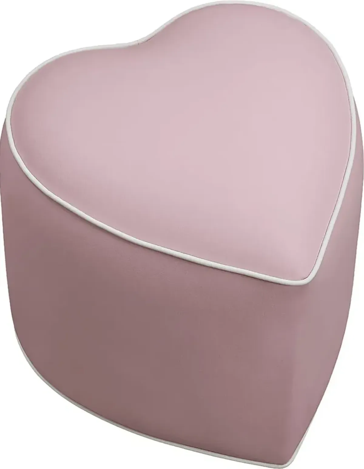 Kids Heartthrob Pink Heart Ottoman