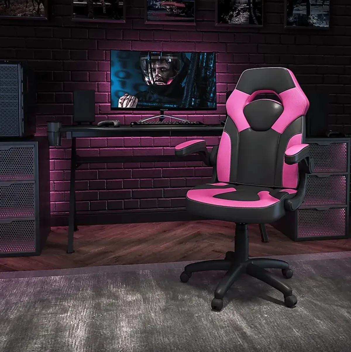 Tournne Pink Office Gaming Chair