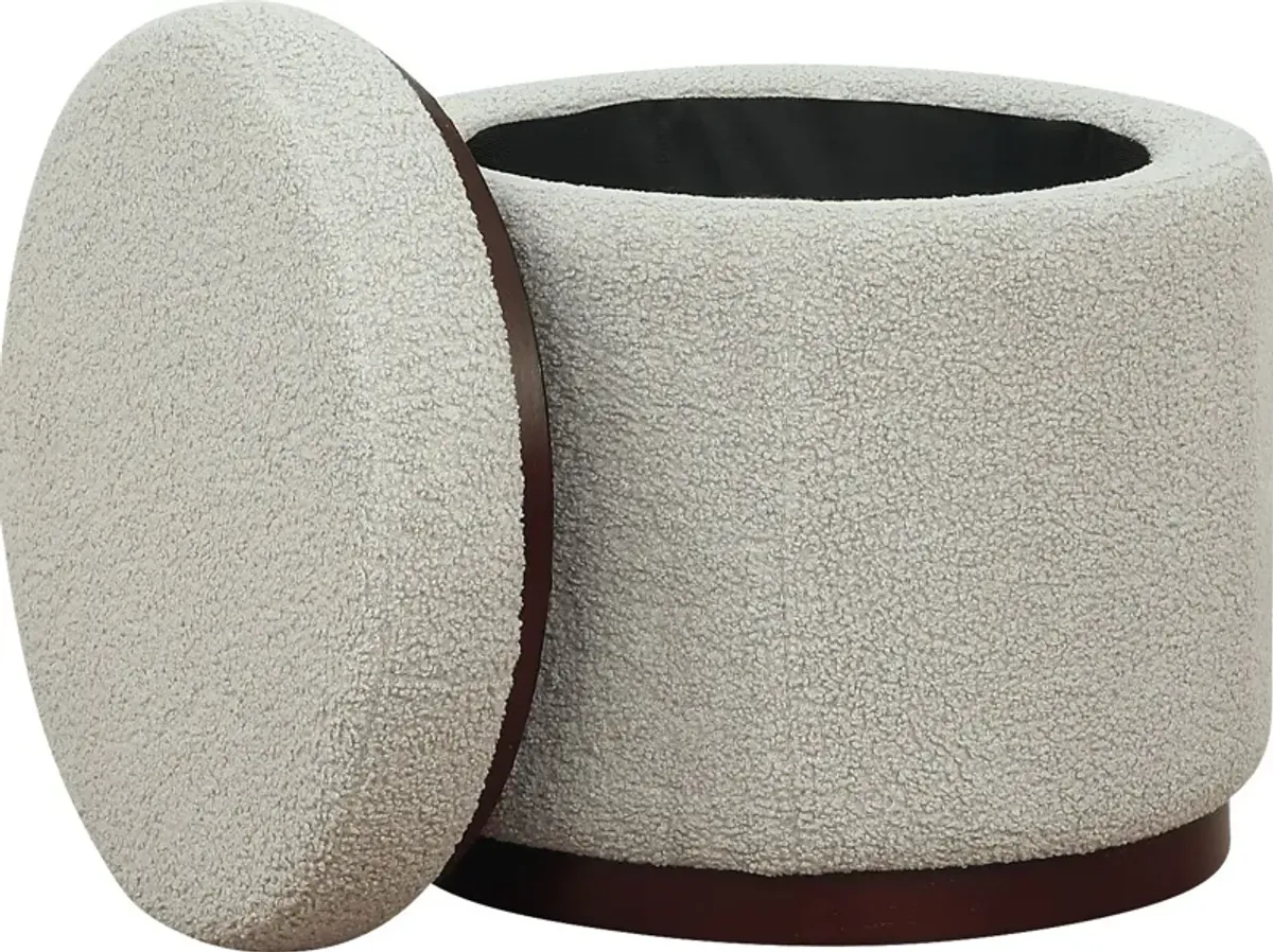 Kids Charleston Light Gray Storage Ottoman