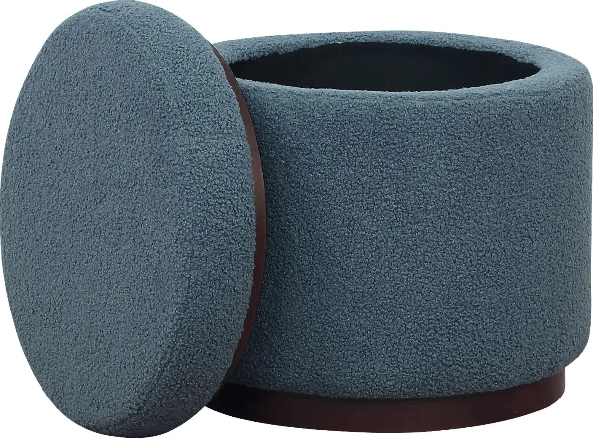 Kids Charleston Blue Storage Ottoman