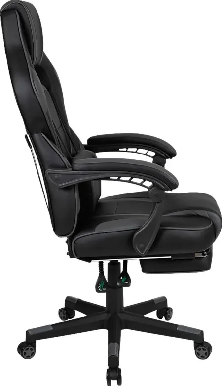 Exfor Gray Ergonomic PC Gaming Chair with Footrest