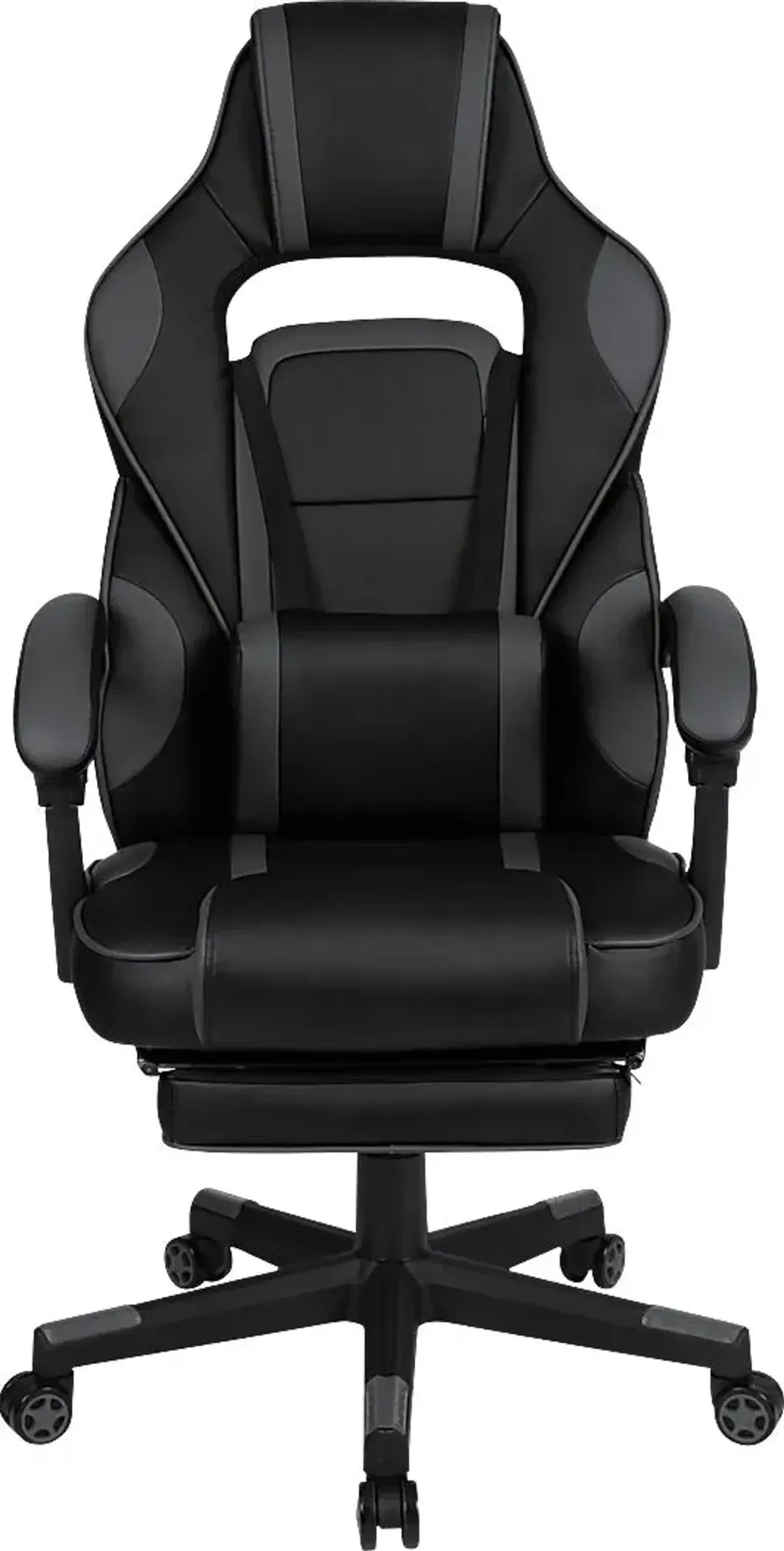 Exfor Gray Ergonomic PC Gaming Chair with Footrest