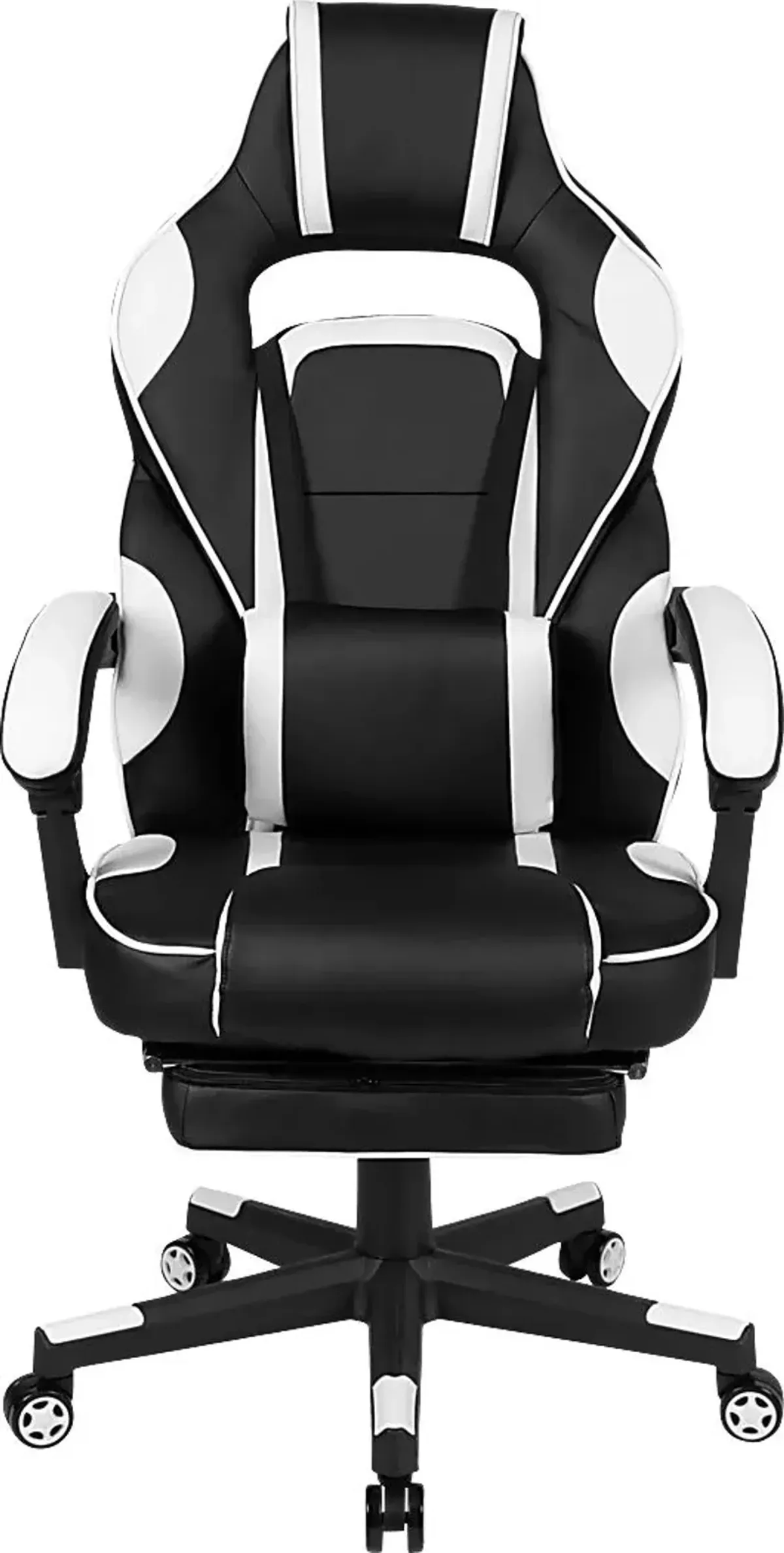 Exfor White Ergonomic PC Gaming Chair with Footrest