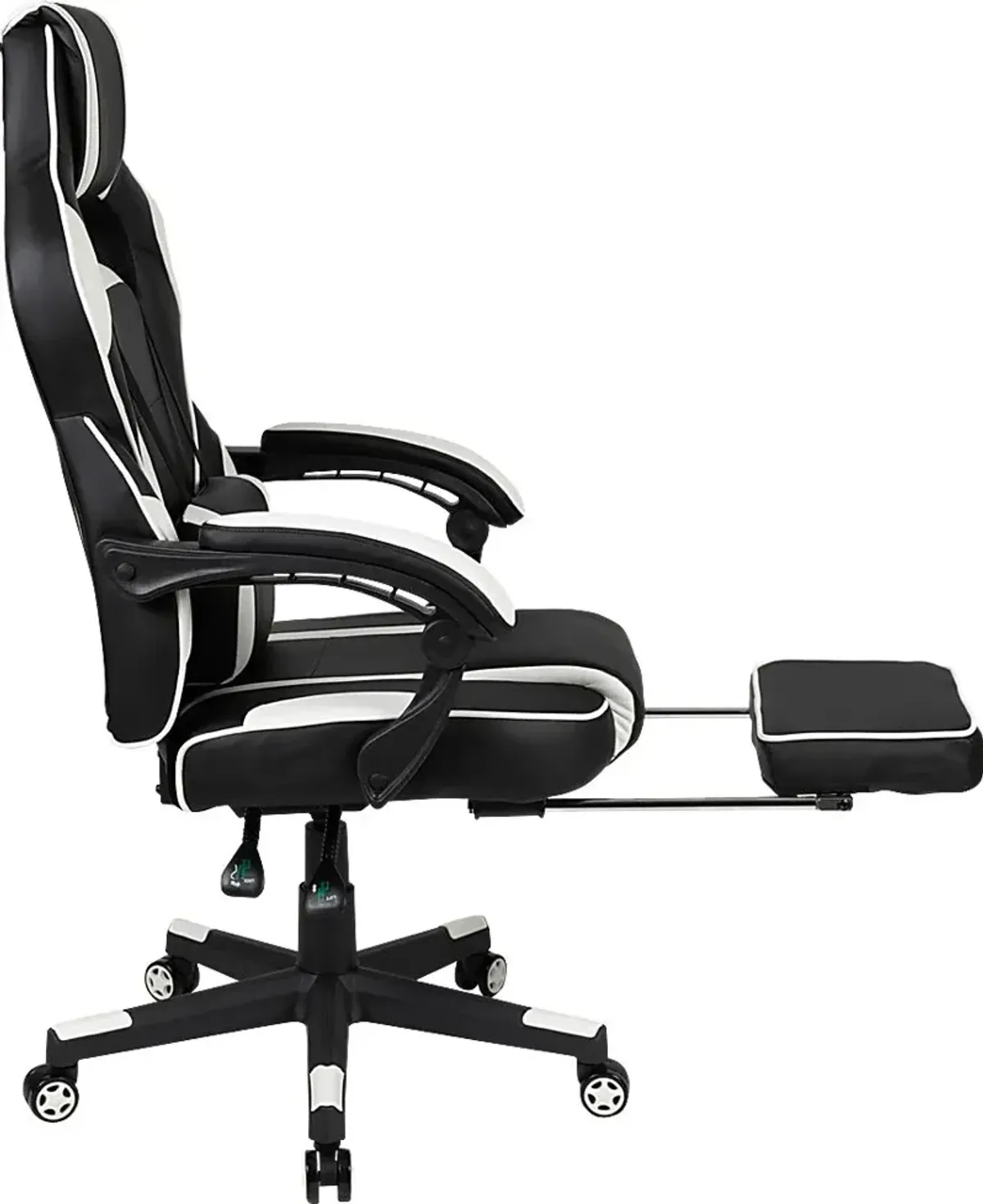 Exfor White Ergonomic PC Gaming Chair with Footrest