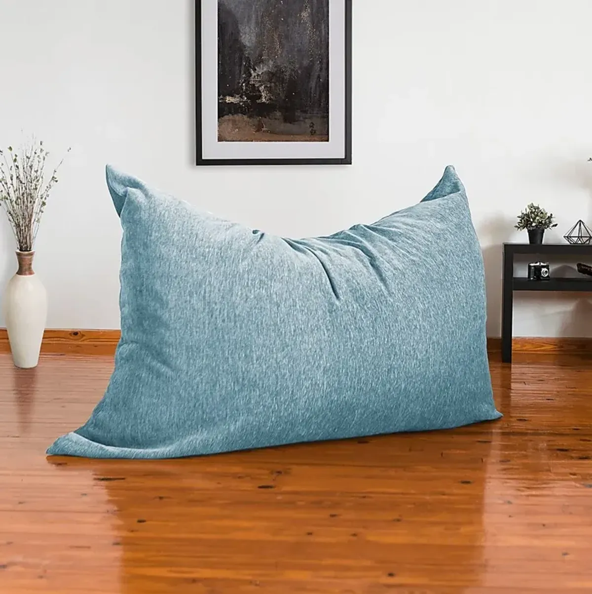 Kids Kimmy Blue Large Bean Bag Chair and Floor Pillow