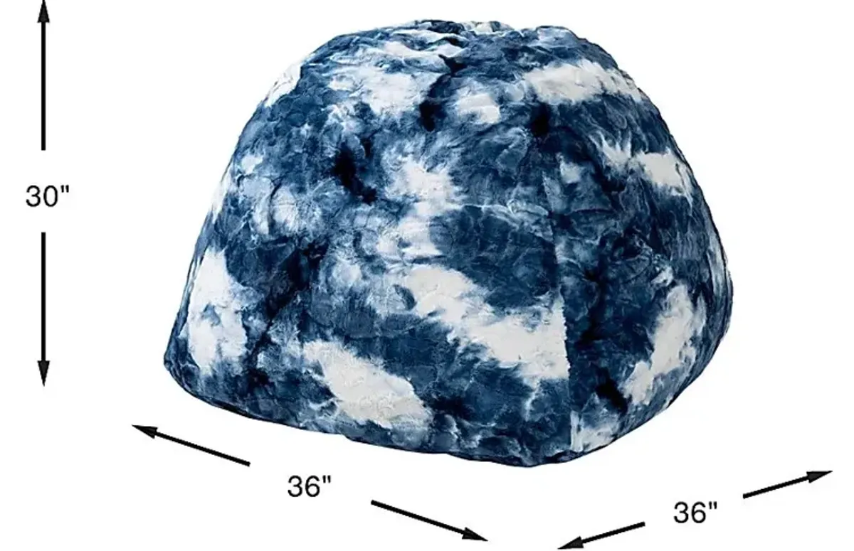 Kids Gumdrop Blue Beanbag Chair