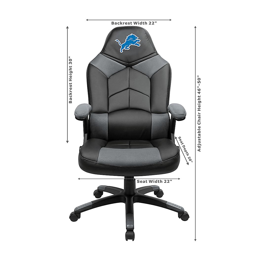 Big Team NFL Detroit Lions Gray Oversized Gaming Chair