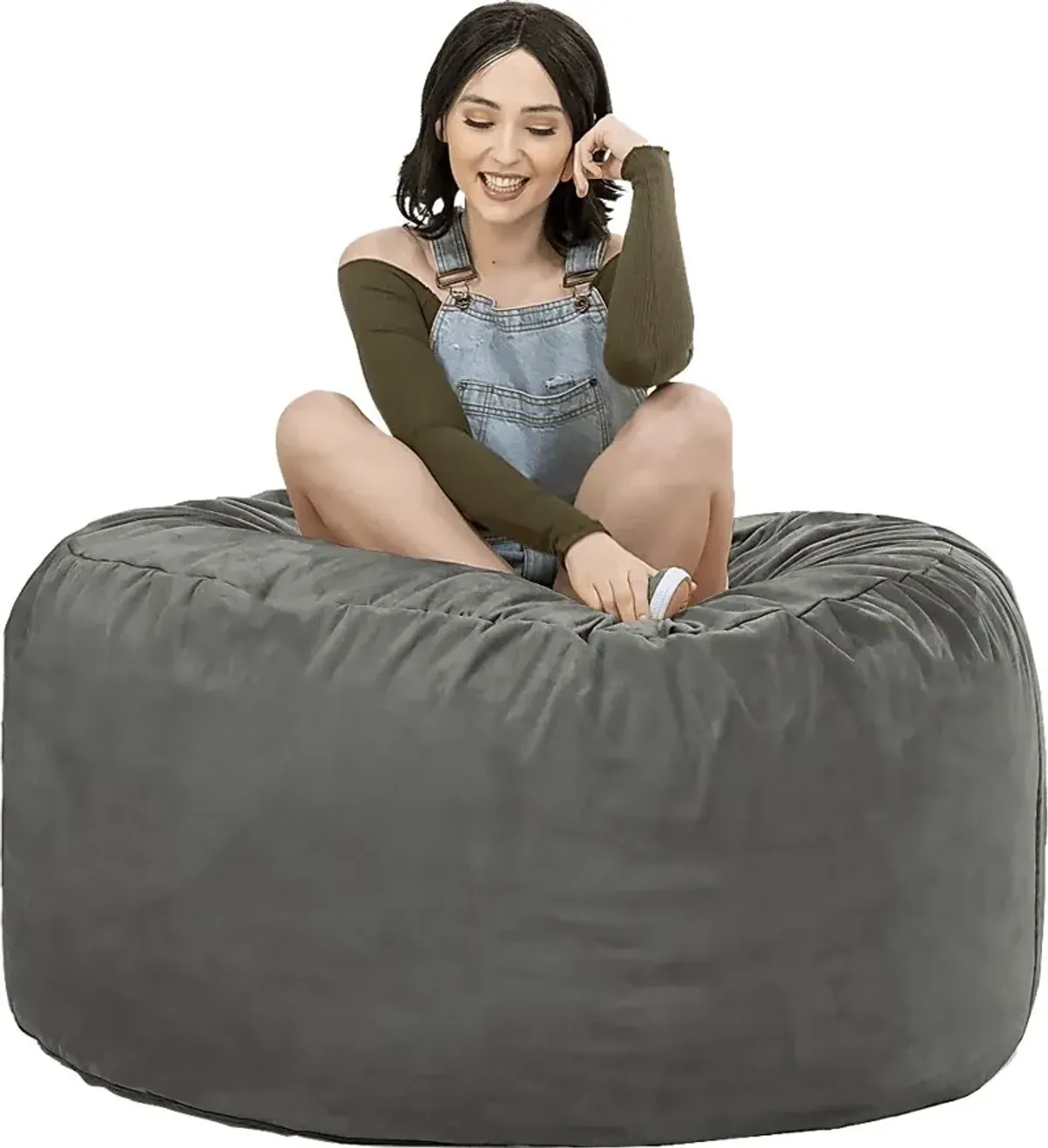 Kids Marshmellow Gray Bean Bag Chair