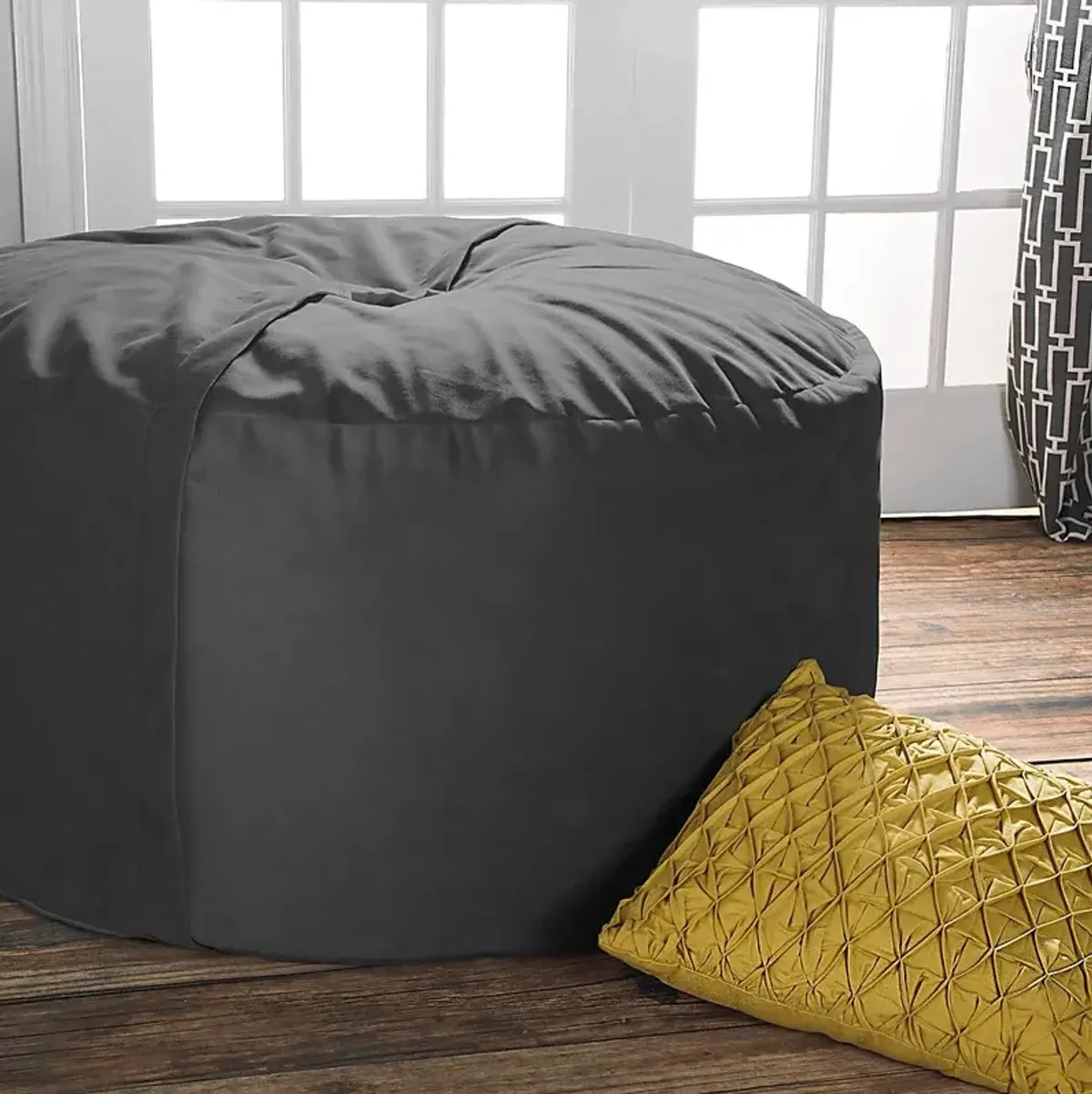 Kids Marshmellow Gray Bean Bag Chair