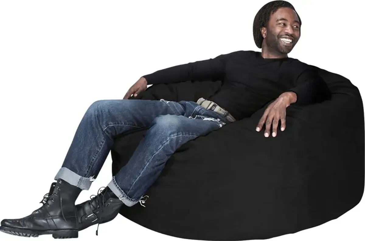 Kids Marshmellow Black Bean Bag Chair