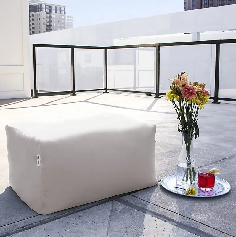 Kids Chatty Garden White Indoor/Outdoor Ottoman