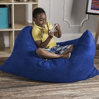 Kids Kiri Blue Small Bean Bag Chair and Floor Pillow