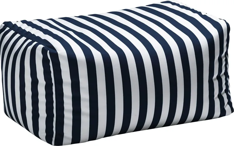 Kids Chatty Garden Navy/White Indoor/Outdoor Ottoman