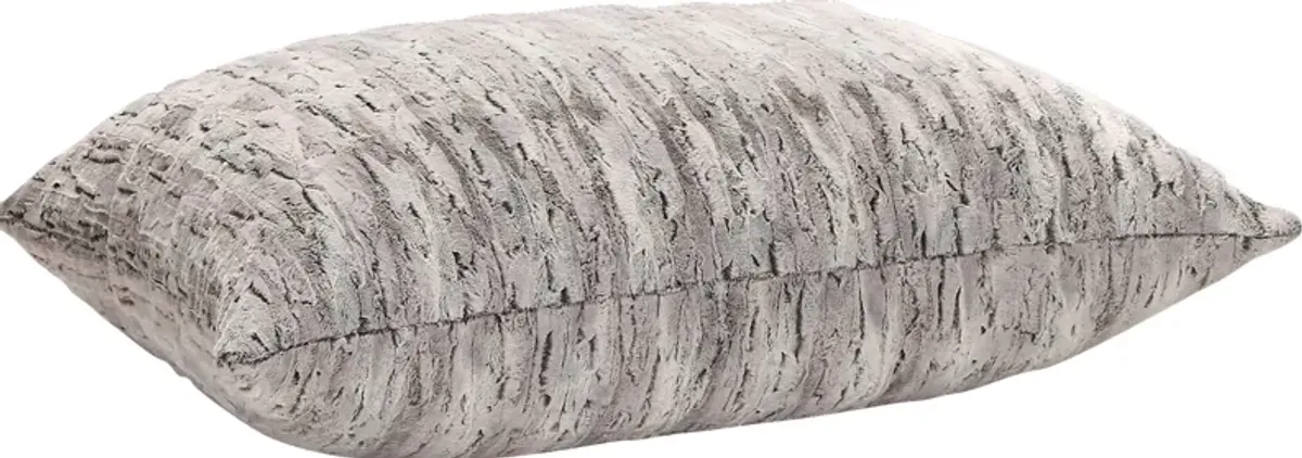 Kids Winter Dream Silver Faux Fur Floor Pillow