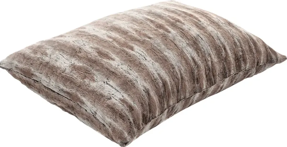 Kids Winter Dream Brown Faux Fur Floor Pillow