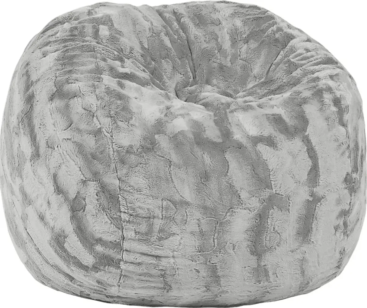 Kids Cushy Cloud Gray Bean Bag Chair