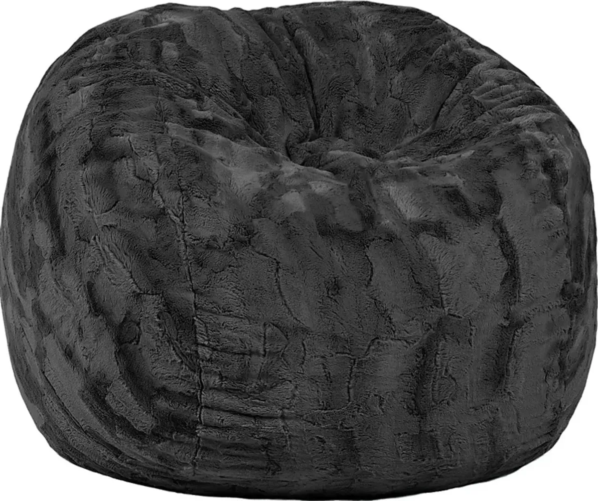 Kids Cushy Cloud Black Bean Bag Chair