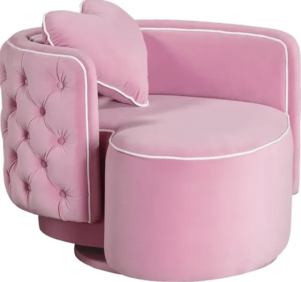 Kids Cherie Pink Heart Swivel Chair