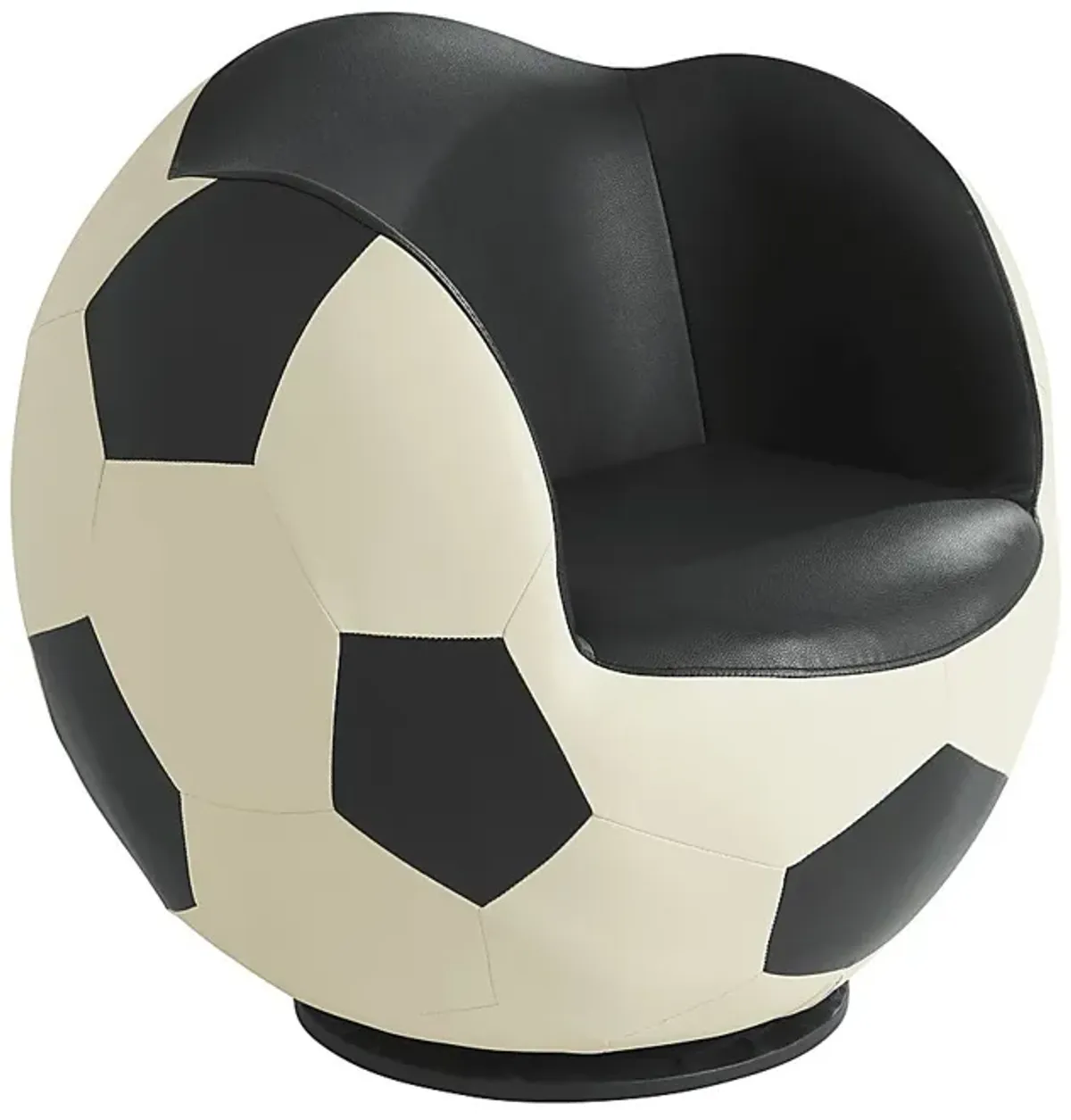 Kids Sports Zone 2.0 Black and White Soccer Ball Chair