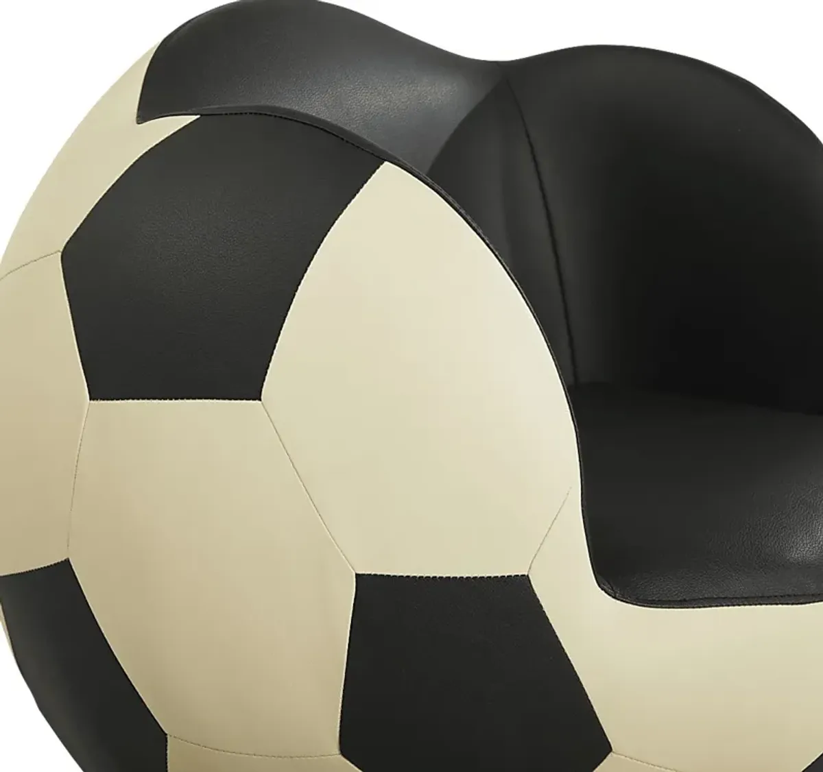 Kids Sports Zone 2.0 Black and White Soccer Ball Chair