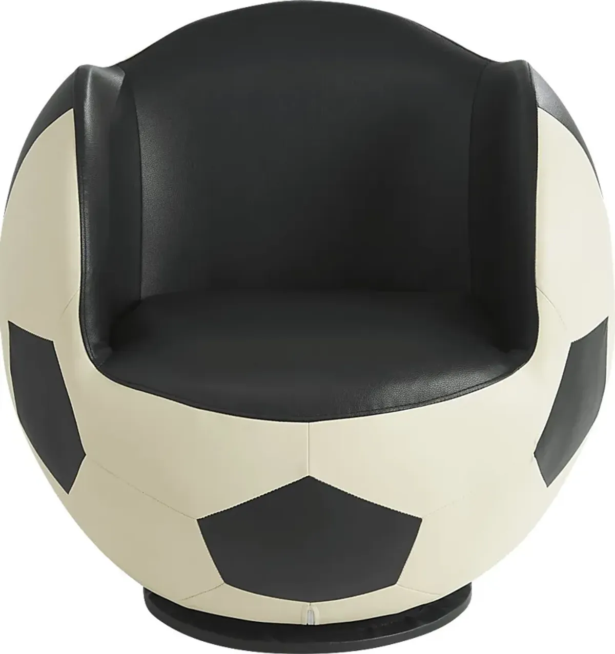 Kids Sports Zone 2.0 Black and White Soccer Ball Chair