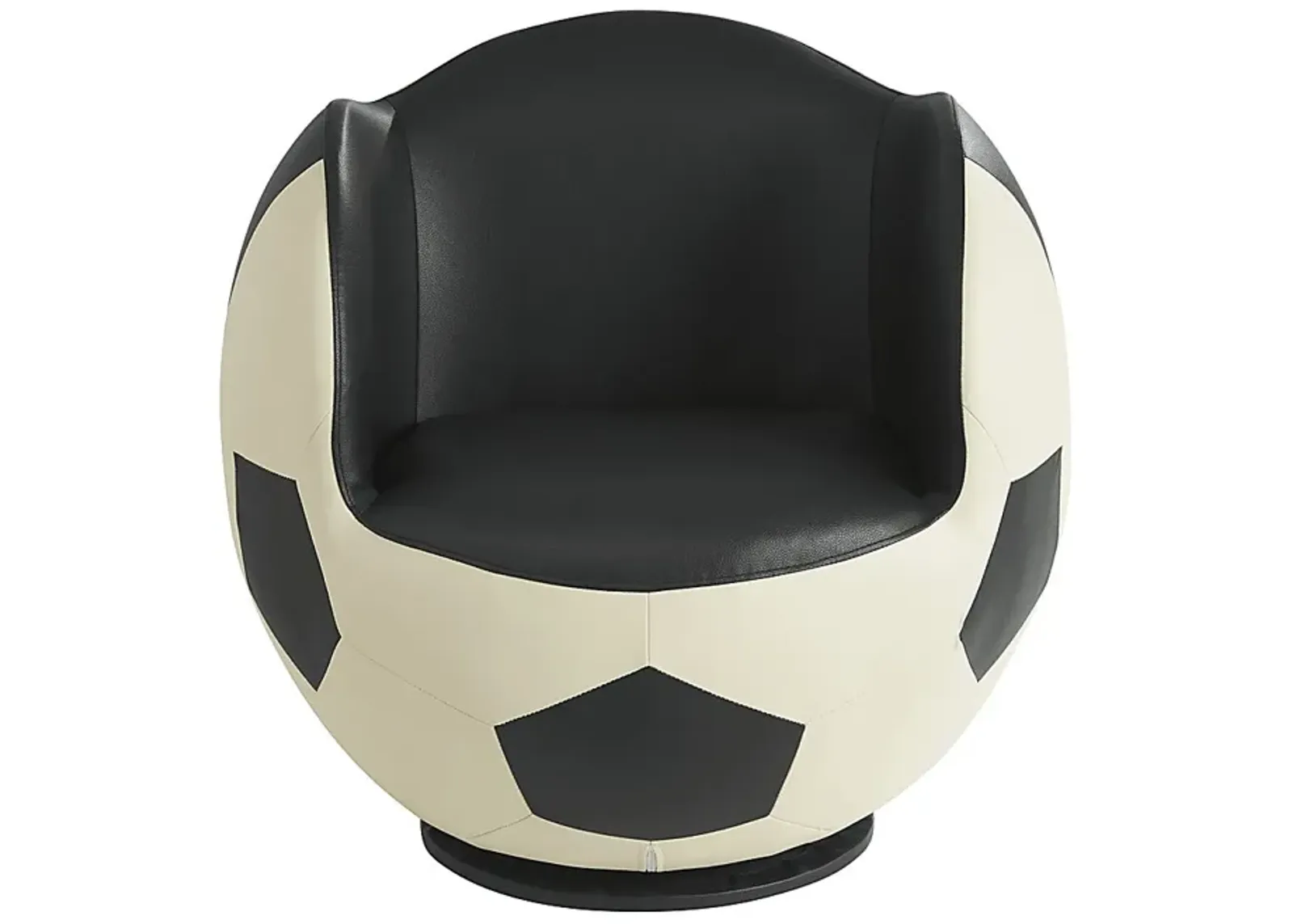 Kids Sports Zone 2.0 Black and White Soccer Ball Chair