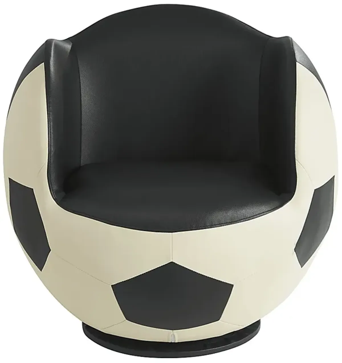 Kids Sports Zone 2.0 Black and White Soccer Ball Chair