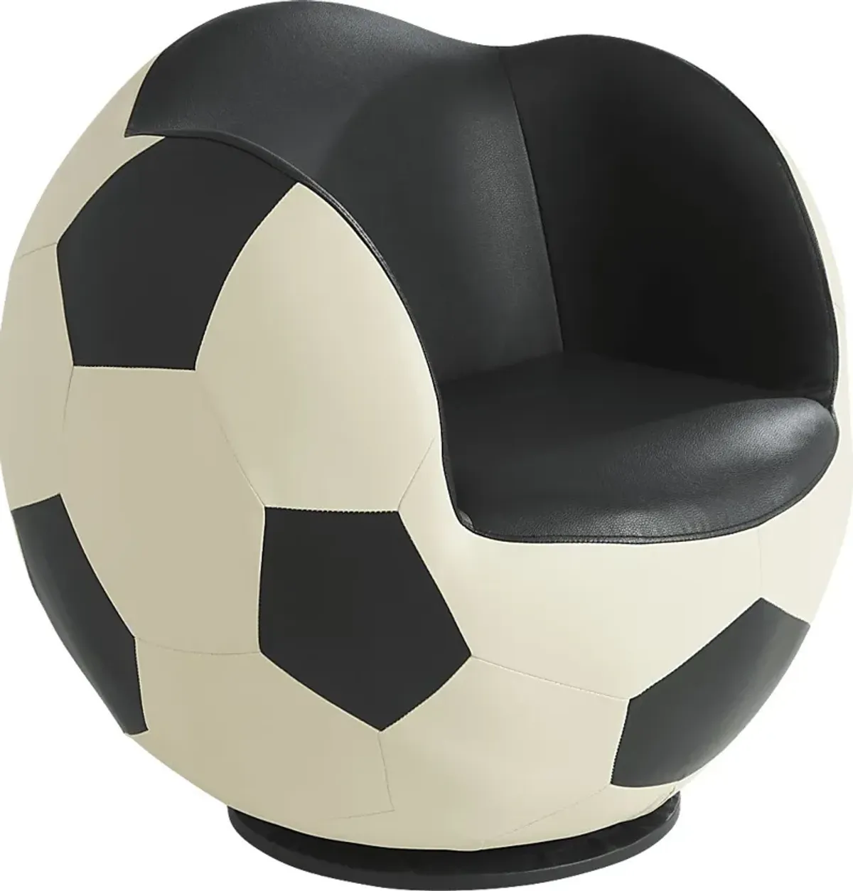 Kids Sports Zone 2.0 Black and White Soccer Ball Chair