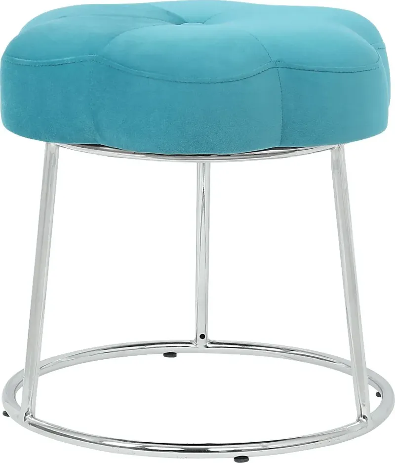 Kids Camelia Teal Vanity Stool