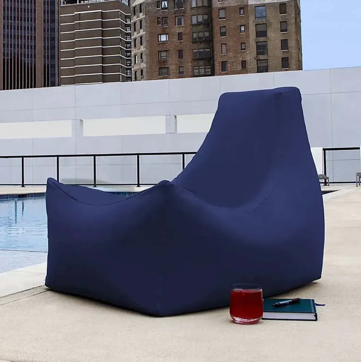 Kids Summerly Navy Indoor/Outdoor Bean Bag Chair