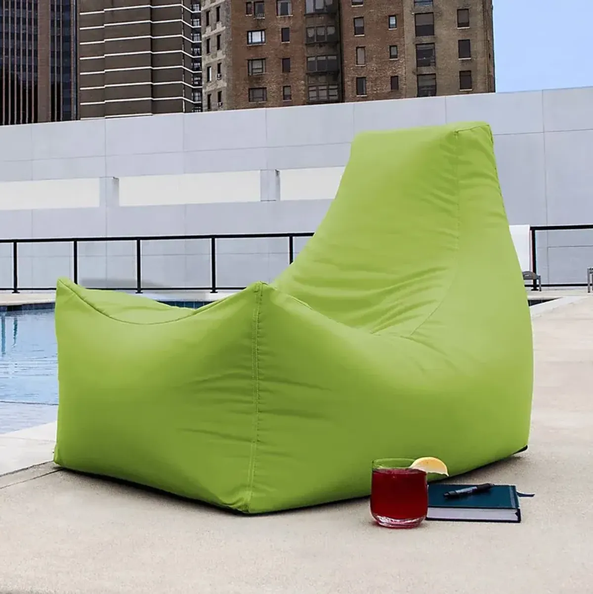 Kids Summerly Green Indoor/Outdoor Bean Bag Chair