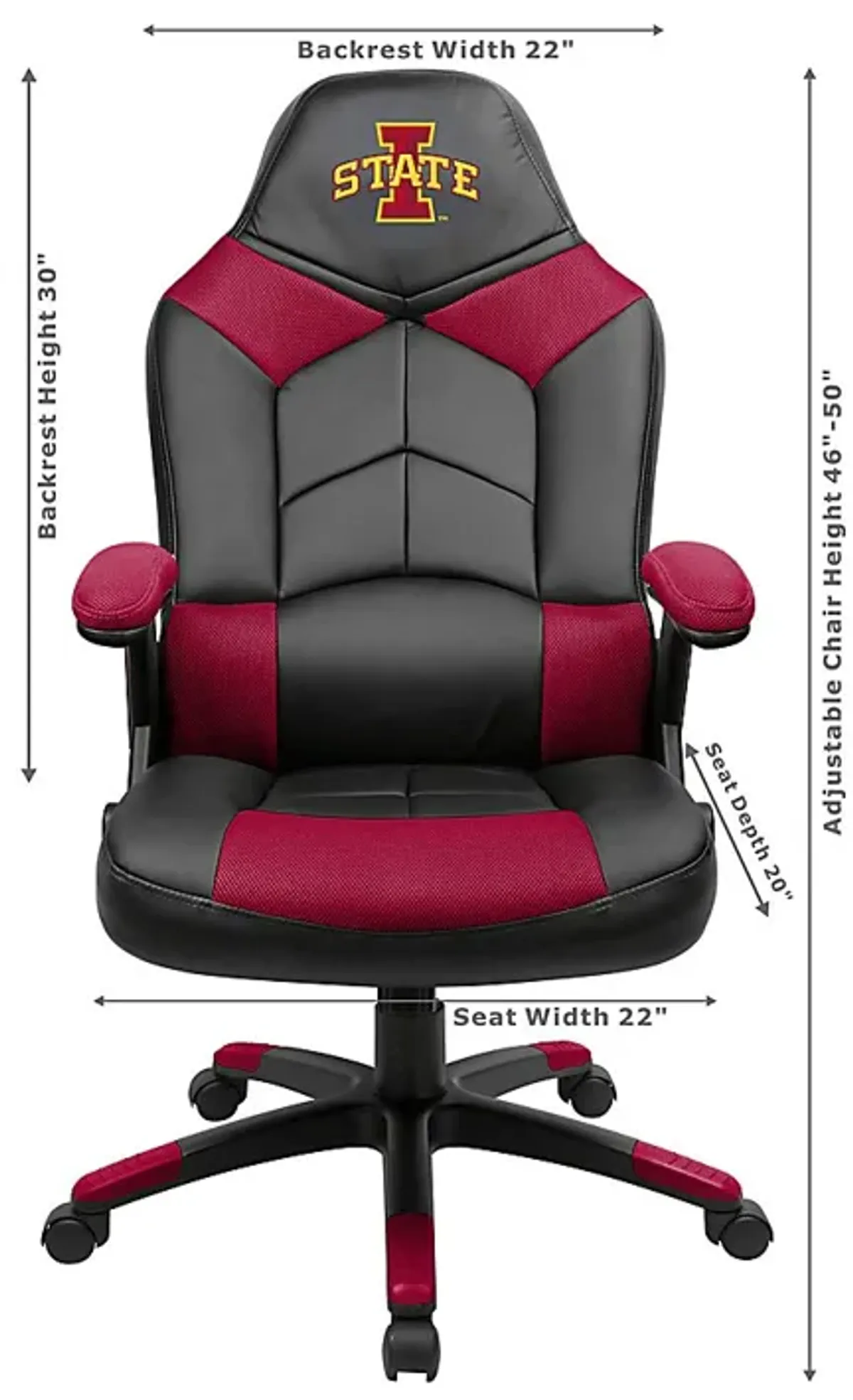 Big Team NCAA Iowa State University Red Oversized Gaming Chair