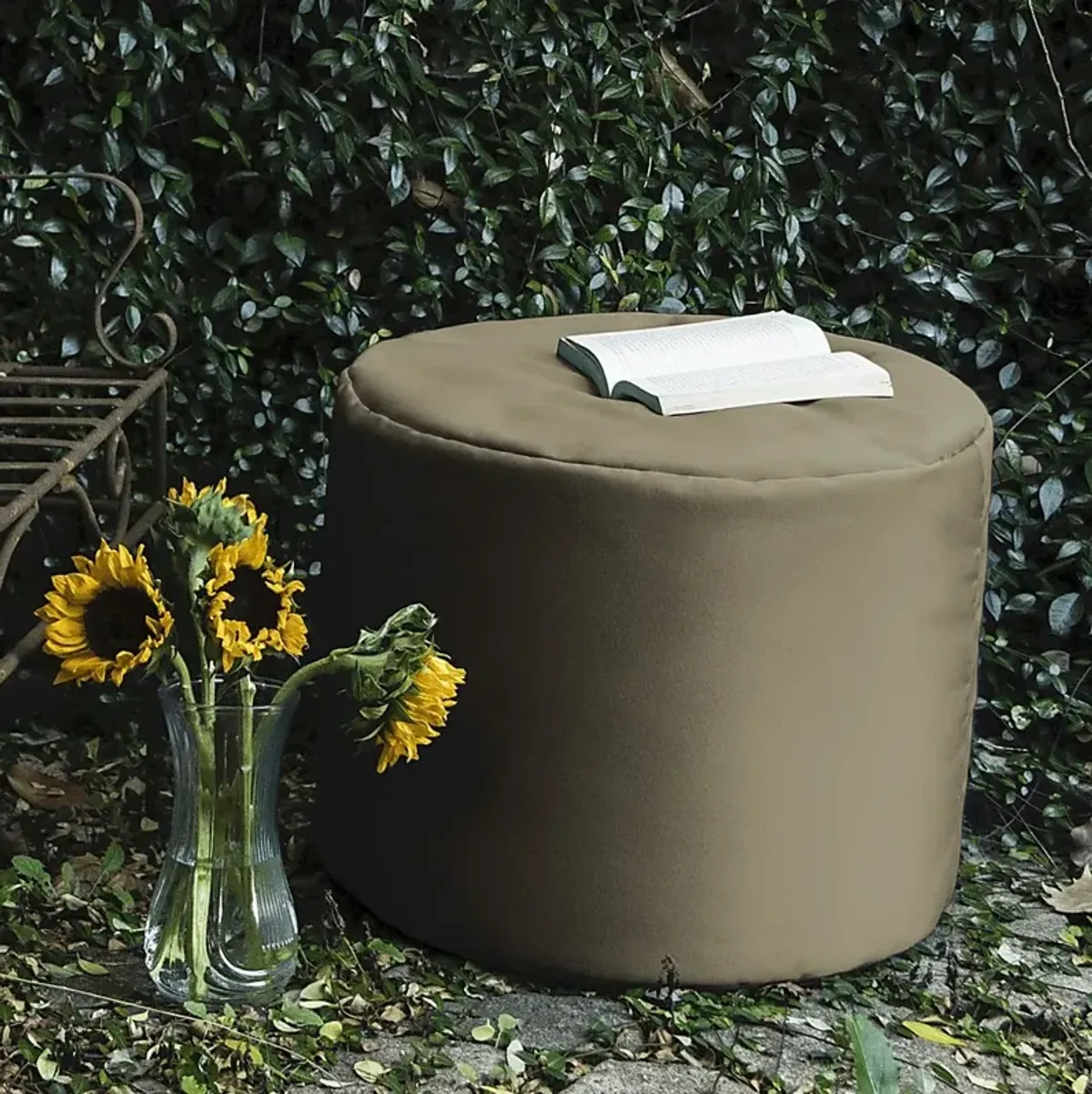 Kids Poppilly Taupe Indoor/Outdoor Ottoman