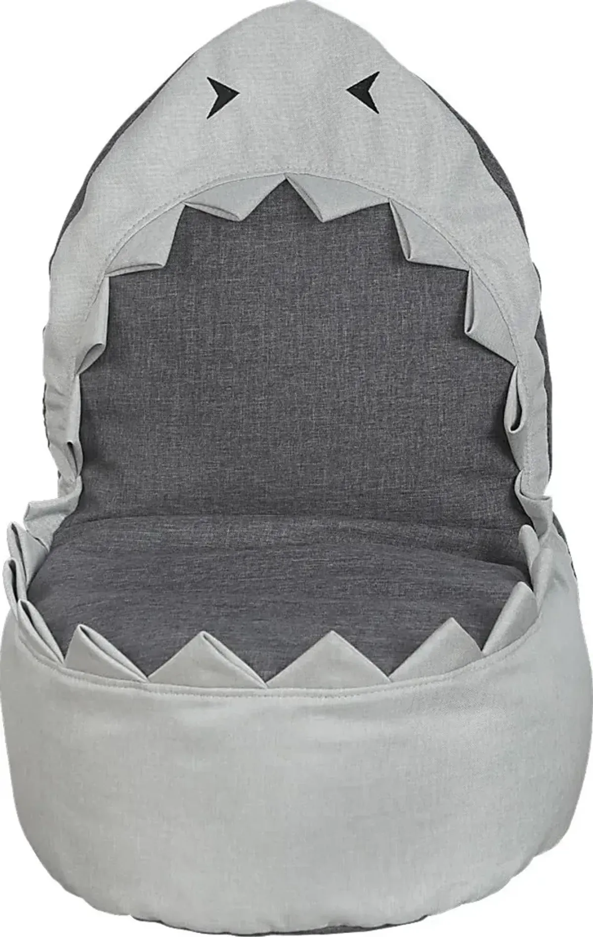 Kids Shelby Shark Gray Bean Bag Chair