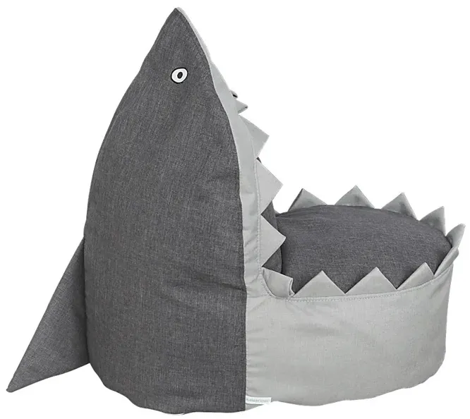 Kids Shelby Shark Gray Bean Bag Chair